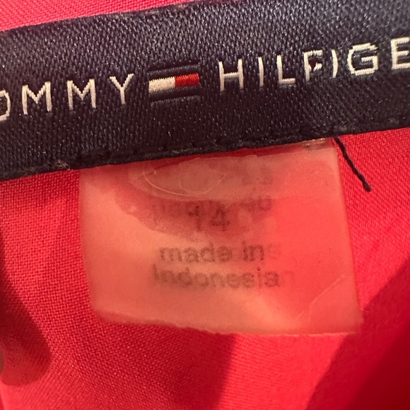 Tommy Hilfiger Pink Textured Sleeveless Belted Dress Size 14 Ruffle Hem - Picture 7 of 10